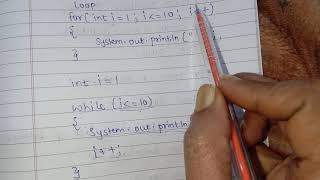 convert For loop in to while loop