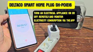 DELTACO SMART HOME WIFI PLUG With Electricity Meter