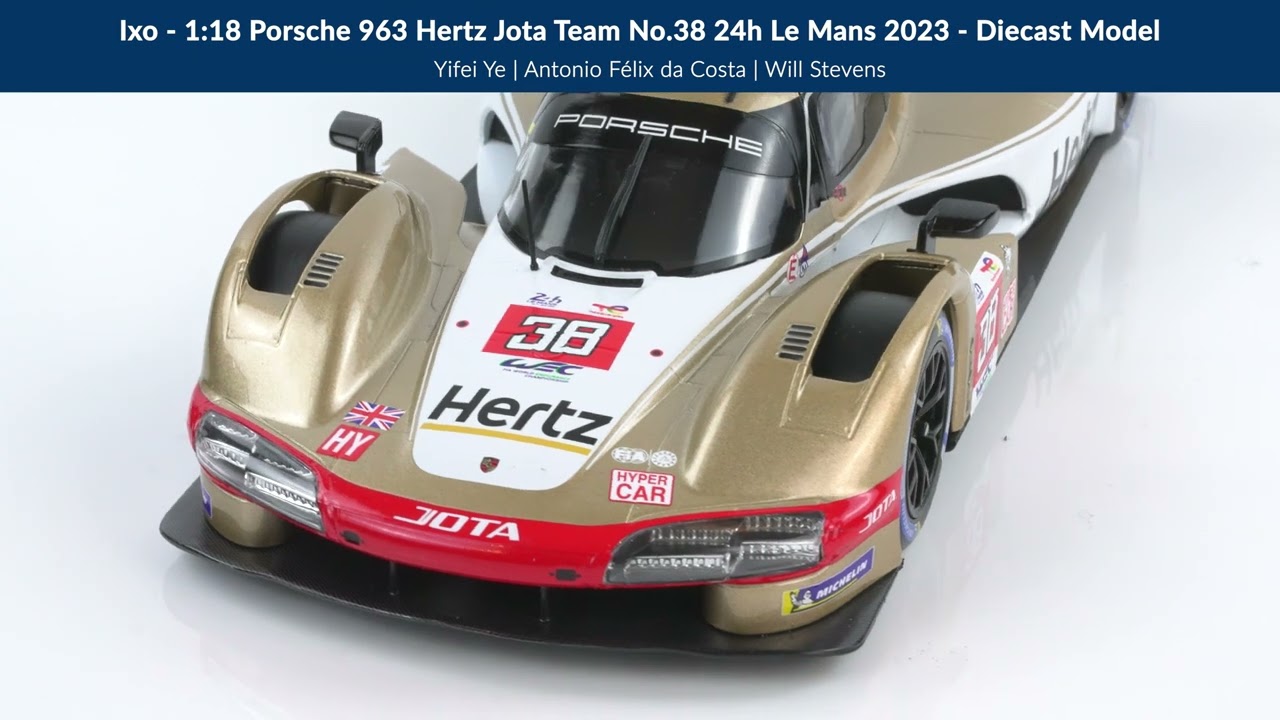 Porsche 963 Hertz Jota No.38 24h Le Mans 2023 - Costa, Stevens