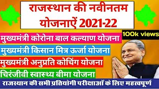 राजस्थान की नवीनतम सरकारी योजनाऐं 2021-22|Latest Government Schemes of Rajasthan|Rajasthan Yojna2021