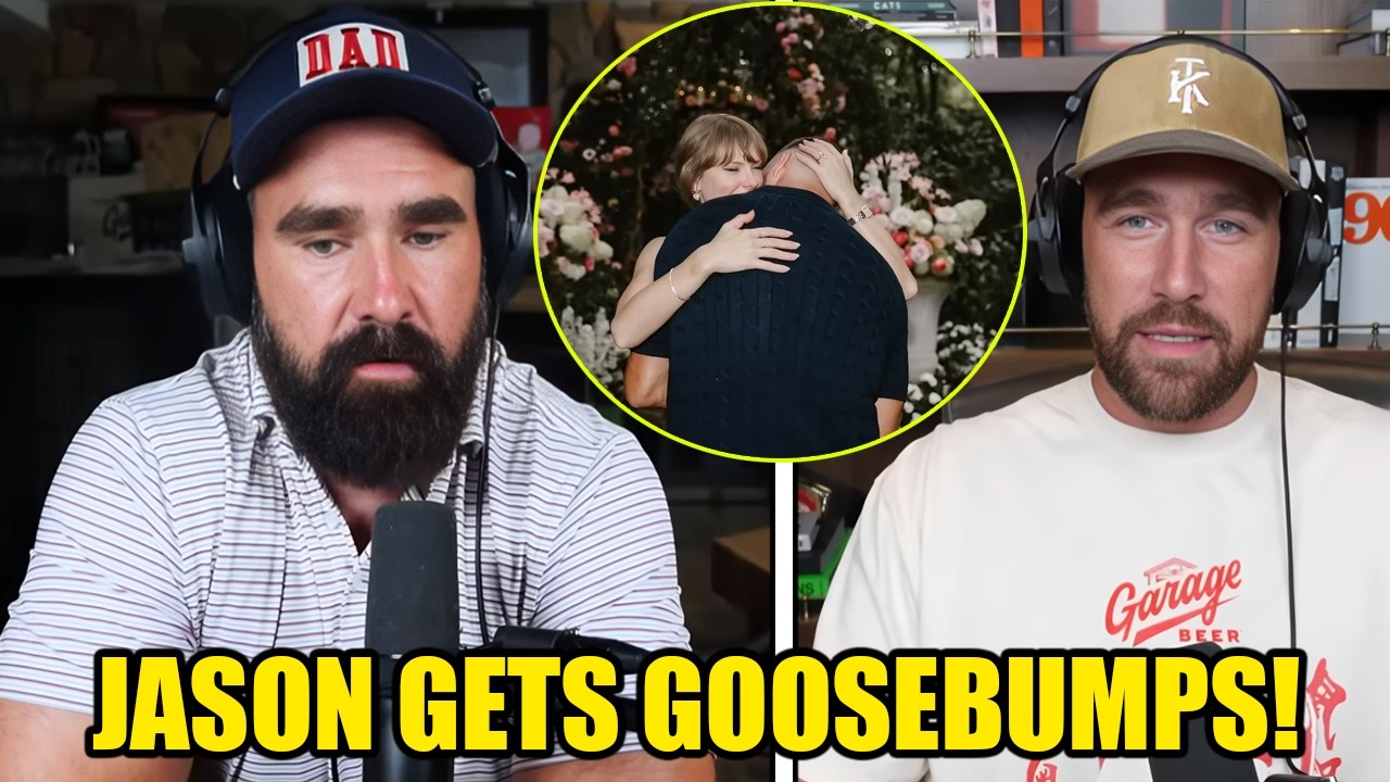 Jason Gets Goosebumps as Travis Kelce Calls Taylor Swift “Fiancée” for the First Time on New Heights
