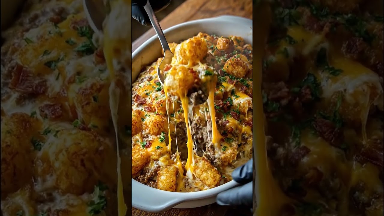 Cowboy Casserole with Beef & Tater Tots
