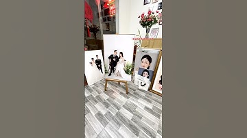 Mẫu ảnh cổng cưới 60 x 90 cm￼ in sáng gương siêu bóng và lắp khung nhựa cacbon tại : inanhhanoi.vn