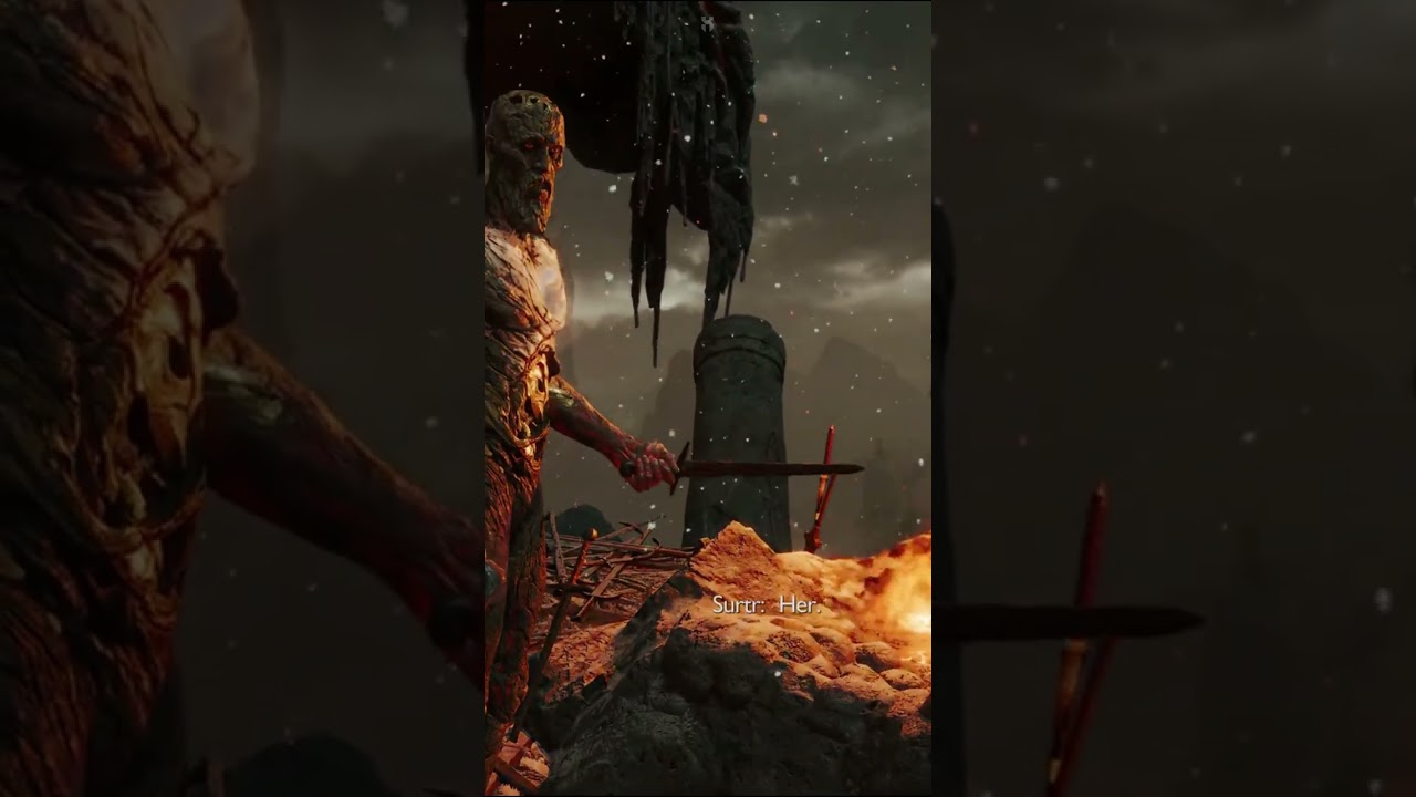 Kratos Meet Surtr | God of War Ragnarok #Shorts