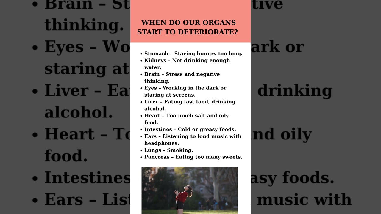 10 Warning Signs Your Organs Are Deteriorating