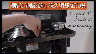 How to Adjust Drill Press Speed | Harbor Freight Tools | Central Machinery Drill Press by Woodsongs by Russell 4,959 views 1 year ago 3 minutes, 24 seconds