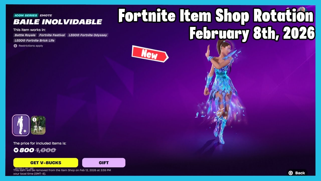 NEW Bad Bunny Emote | Fortnite Item Shop Rotation Today - February 8th, 2026