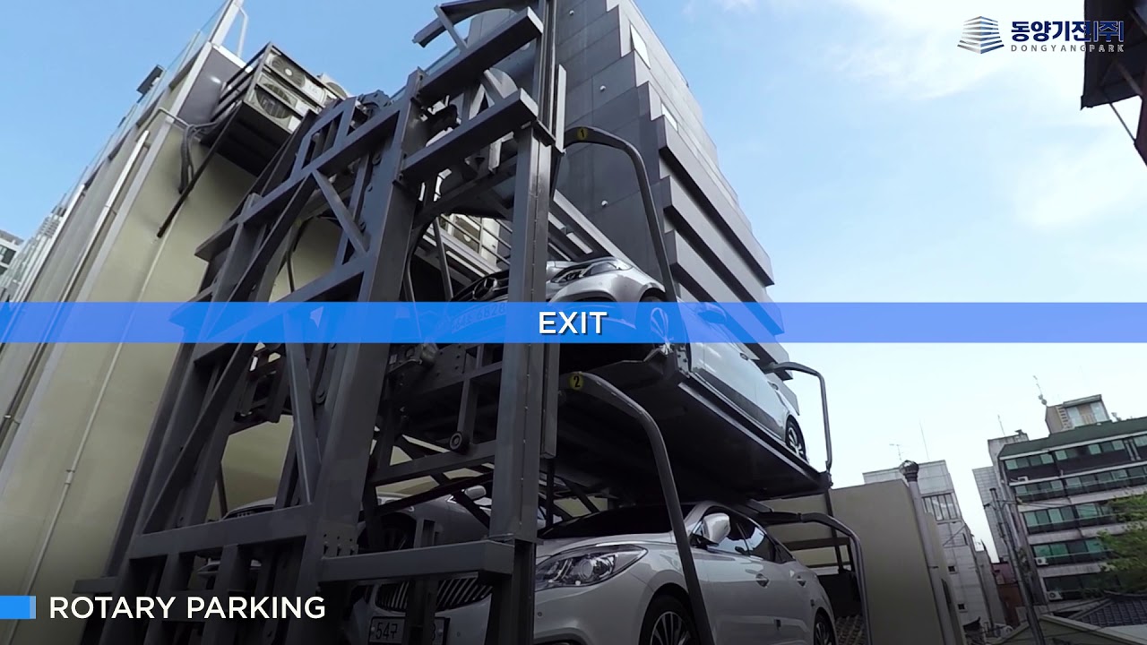 מערכת חניה על-קרקעית (קרוסלה) ללא פלטת סיבוב Rotary Parking-  פארקומות - חניה רובוטית בראש שקט