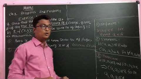 Ex 1.1(7) all the books in a library of a college| L7|Ch1|Relations & Func.|Math|XII| GCA|Nishantsir