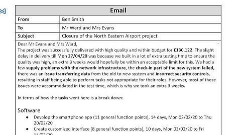 PART B Unit 3 - Crafting a Professional Project Closure Email | BTEC Unit 3 Exam Tips