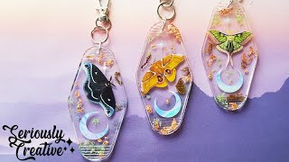 Watch Me Resin #84 | Moth and Botanical Hotel Tags | Seriously Creative