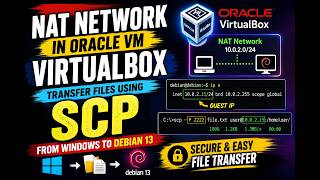 How to Configure NAT Network in VirtualBox & Transfer Files using SCP #virtualbox  #scp  #debian13