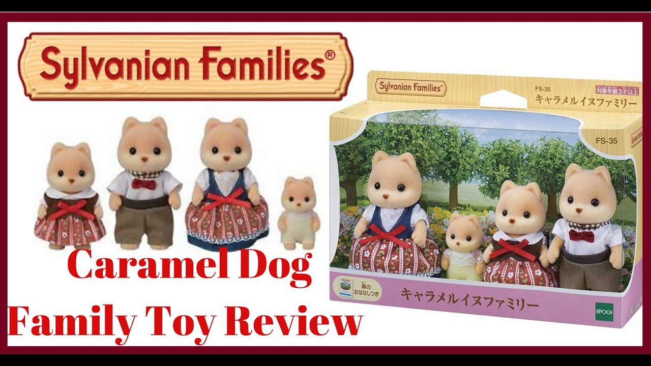 Sylvanian Families Caramel Dog Family Toy Review YouTube