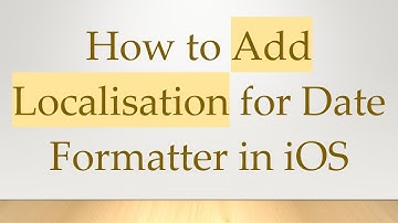 How to Add Localisation for Date Formatter in iOS