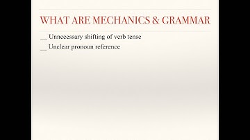 Rubric  - Mechanics and Grammar (5 of 5)