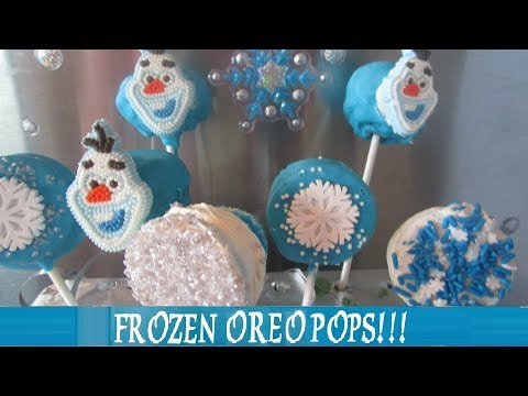 SALDĒTS Olafs un snovbords! DIY-6 vieglie veidi, kā padarīt Oreo Pops! Disney Frozen Movie