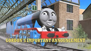 Gordon's Important Announcement