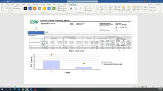 Student Growth Summary Report
