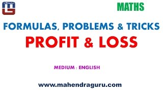 Formulas, Problems & Tricks: Profit & Loss - English Version