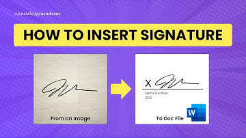How to Insert Signature in Microsoft Word under 1 min (From Paper to Word Document)