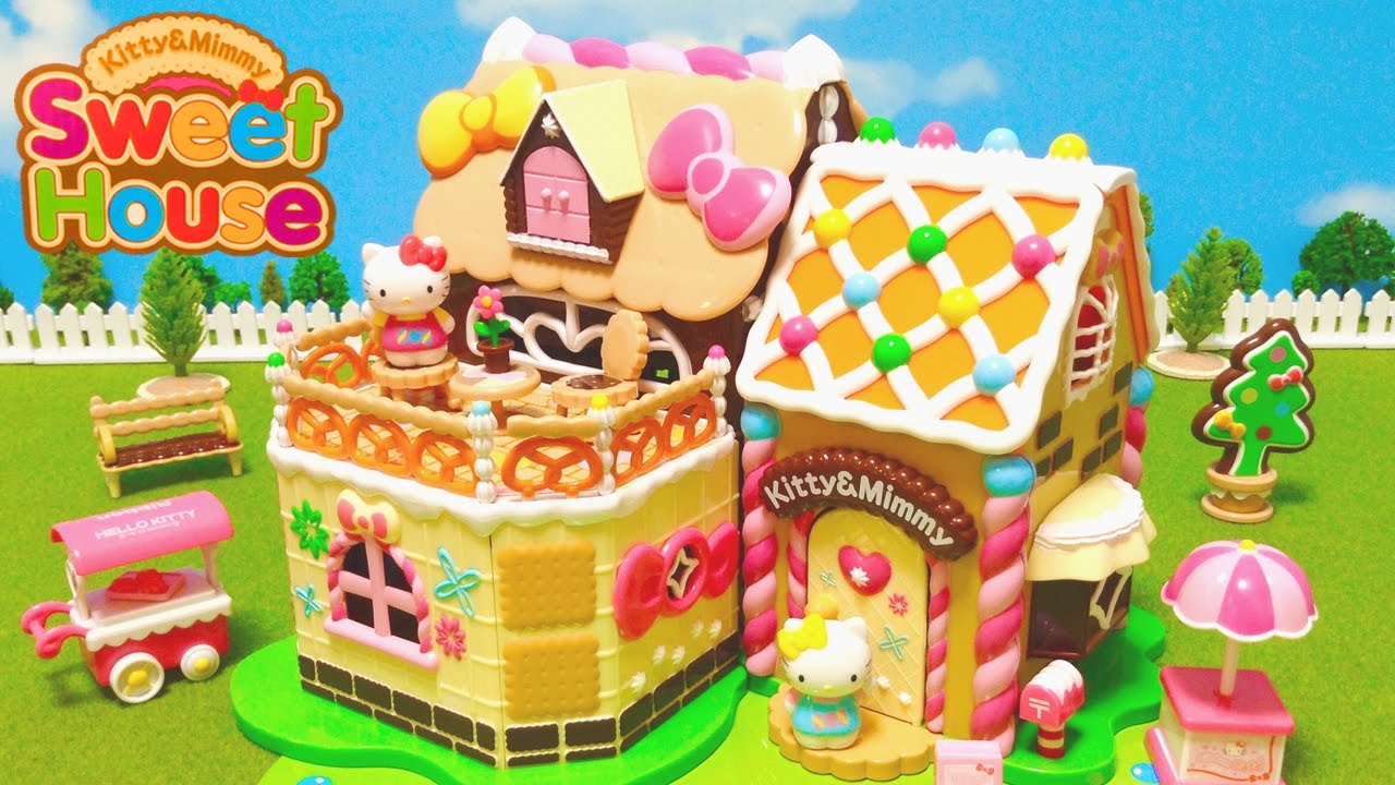 ハローキティ ハウス お菓子の家 ケーキ屋さんとカフェ Hello Kitty Sweet Candy Gingerbread House Youtube