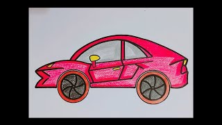Easy Trick to Draw a Car / How to Draw a Beautiful Sports Car - Step by Step