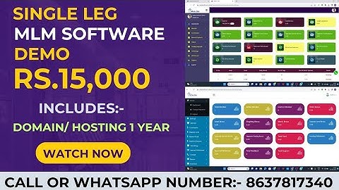 Single leg mlm software, single leg mlm business plan || single leg mlm software demo