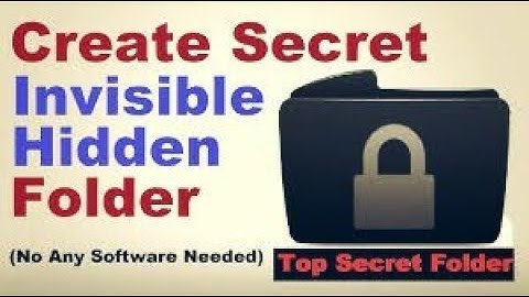 How To Make An Invisible Folder Windows Xp Windows 7 Windows 10 | Hamza Information Technology