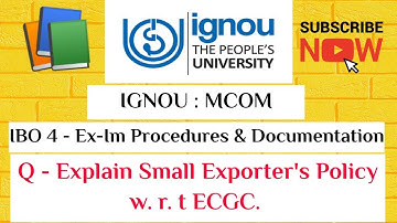 IGNOU : MCOM : IBO 4 : Q - EXPLAIN SMALL EXPORTER