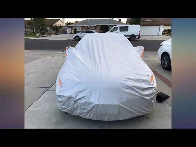 Kayme 6 Layers Hatchback Car Cover Waterproof All Weather for Automobiles,  Outdoor Full Cover Rain Sun UV Protection with Zipper Cotton, Universal Fit