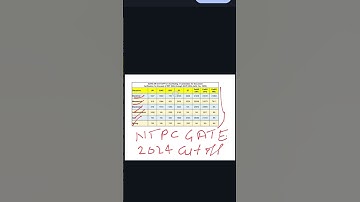 NTPC Cutoff GATE 2024 All Branch #ntpc #gate #electrical #job