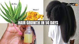 SAY GOODBYE TO BREAKAGE‼️Aloe Vera and Vitamin E Hair Growth Challenge for Natural Hair | Shivan Kay