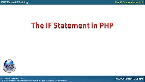 31007 - The IF Statement in PHP