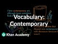 Understanding Contemporary Vocabulary and Concepts