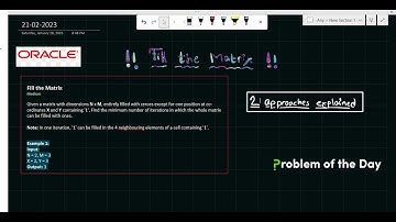 Fill The Matrix | Problem Of The Day | BFS and Mathematical approach explained| Live Coding