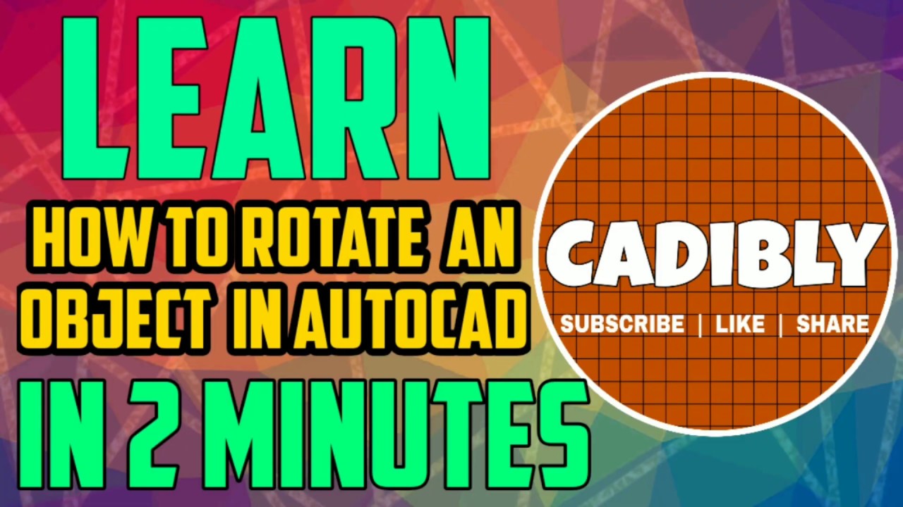 Autocad tutorial - How to use Rotate command in autocad #cadibly # ...