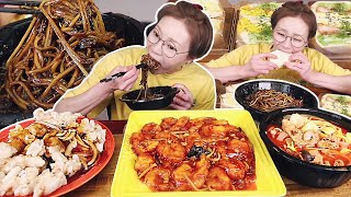 짜장, 짬뽕과 깐쇼새우, 탕수육 그리고 샌드위치들    231011/Mukbang, eating show