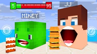 JJ vs Mikey PANCAKE RUN Stacker Game - Maizen Minecraft Animation