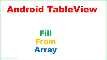 Android TableView Ep.01 - Table With Header and OnRowClick