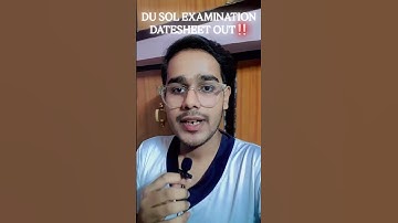DU SOL/REGULAR/NCWEB EXAMINATION DATESHEET OUT 2025✅️✅️