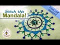 Easy stitching project for beginners - Mandala stitching video | Hand embroidery for beginners