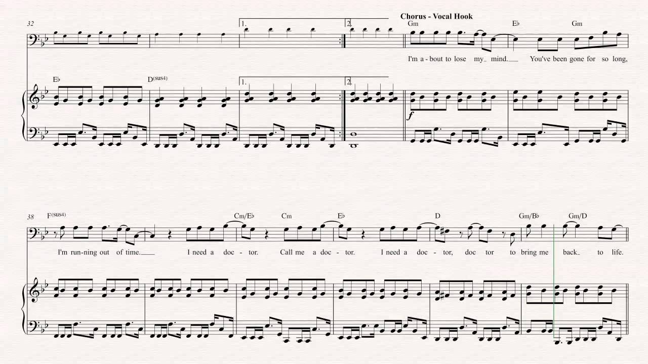 Trombone I Need A Doctor Eminem Sheet Music Chords Vocals