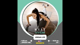 Best HIIT Workout - Live from Gold's Gym Khalda | Total Body KO