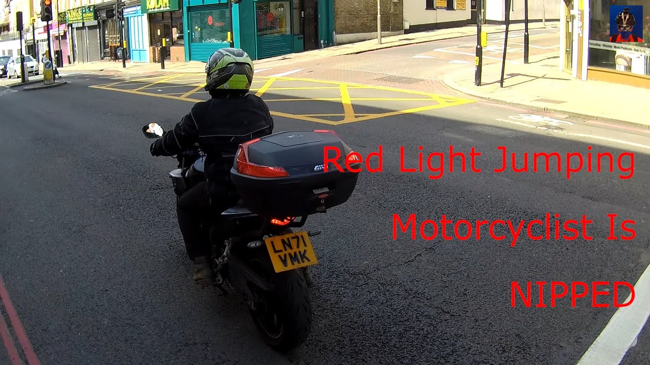 Motorcyclist Rides in Mandatory Cycle Lane, Jumps a Red Light and Gets ...