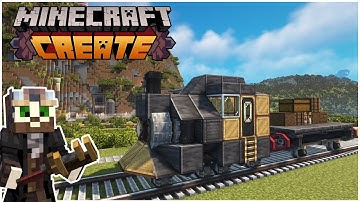 I built my first STEAM TRAIN in Minecraft Create Mod!