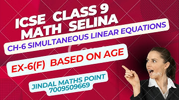 Elimination Method: Simultaneous Linear Equations | Selina Ex 6(F)