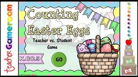 Counting Easter Eggs Teacher vs Student Powerpoint Game