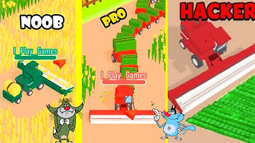 OGGY and JACK in Harvest.io NOOB PRO vs HACKER Gameplay Android iOS