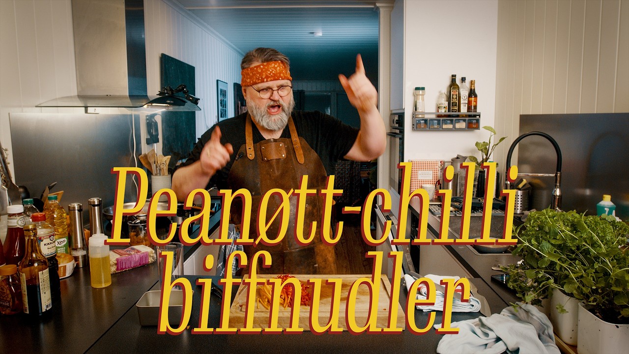 Peanøtt-chilli biffnudler på 20 minutter (enkel hverdagsmiddag)