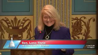 Sen. Theis addresses the Senate in support of Senate Resolution 83